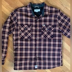 Iron & Resin Quilt–Lined Flannel Shirt Jac